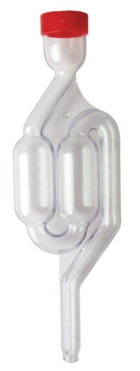 airlock de bulbujas con tapa roja 1